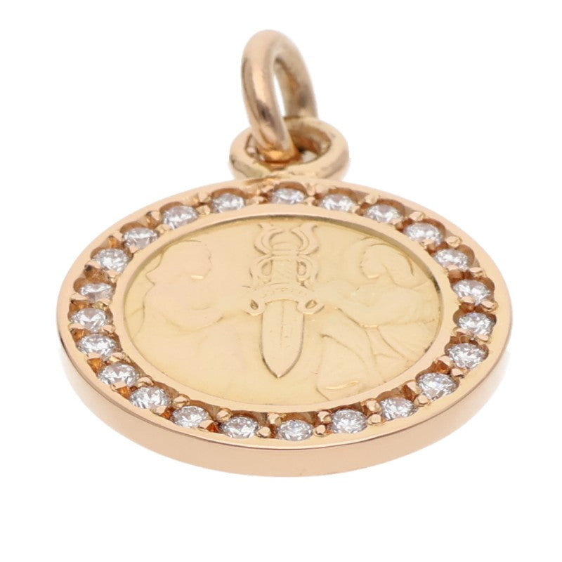 Chrome Hearts 22K Angel Medal Diamond Charm Size ONE Multi