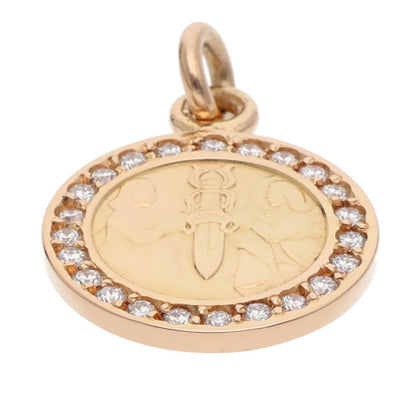 Chrome Hearts 22K Angel Medal Diamond Charm Size ONE Multi