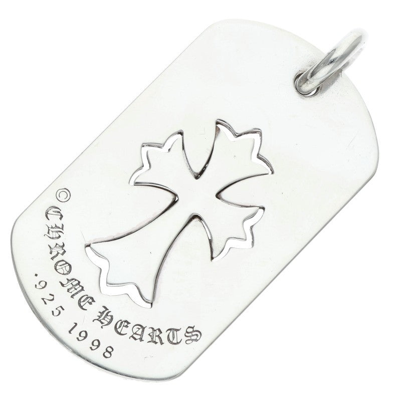 Chrome Hearts Cutout Tiny Cross Silver Pendant Size LARGE