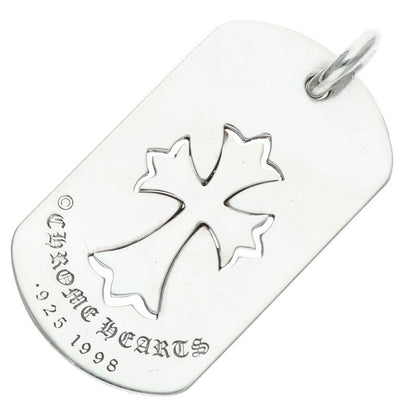 Chrome Hearts Cutout Tiny Cross Silver Pendant Size LARGE
