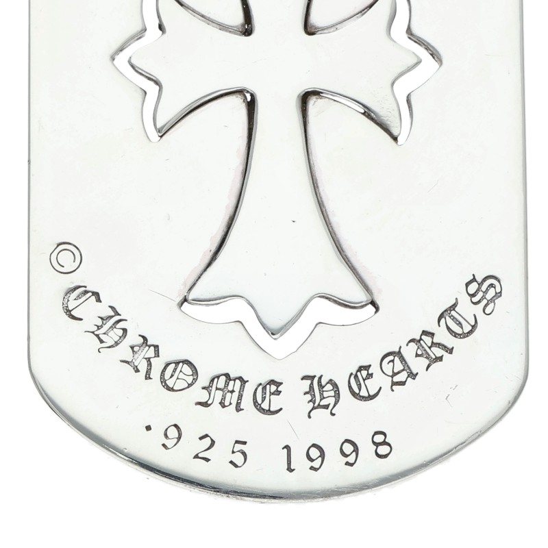 Chrome Hearts Cutout Tiny Cross Silver Pendant Size LARGE