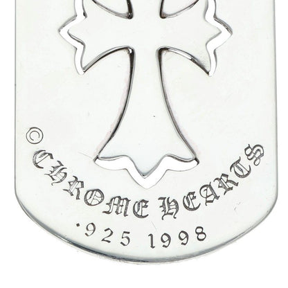 Chrome Hearts Cutout Tiny Cross Silver Pendant Size LARGE