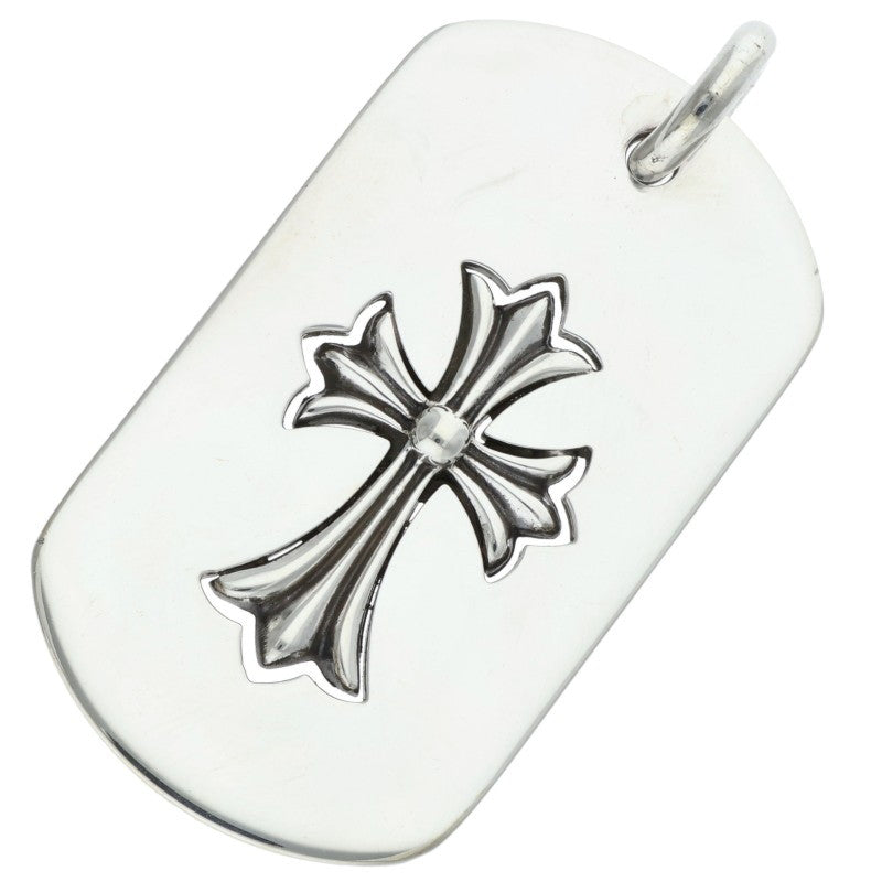 Chrome Hearts D TAG LRG TNY CRS Silver Necklace Size LARGE