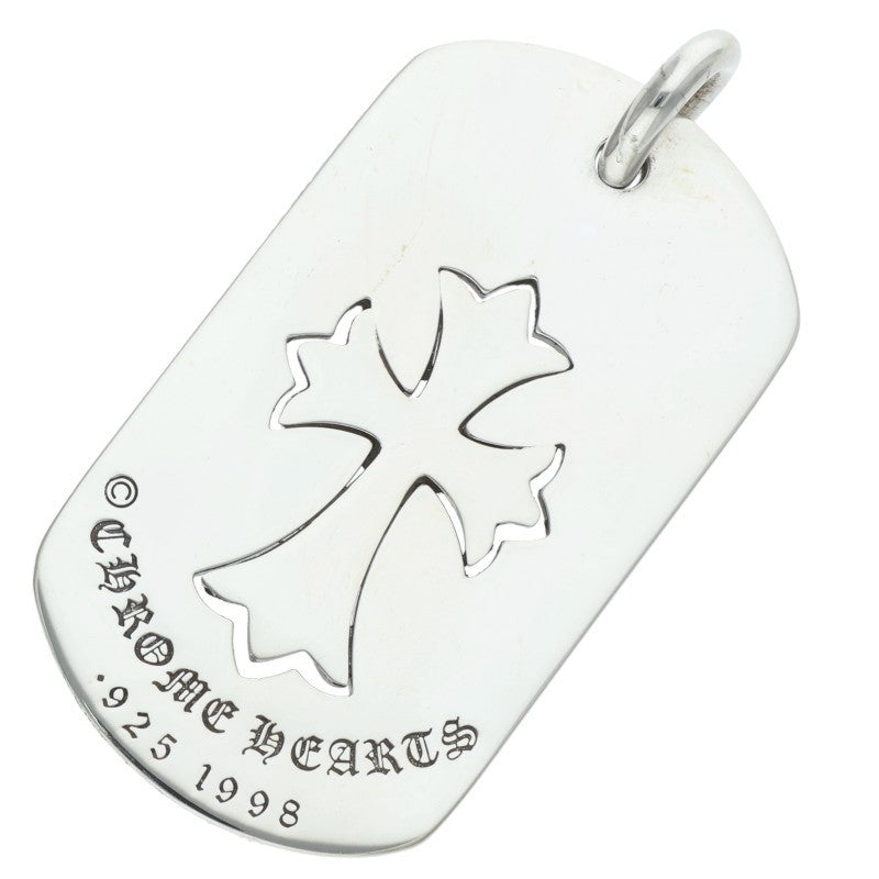 Chrome Hearts D TAG LRG TNY CRS Silver Necklace Size LARGE
