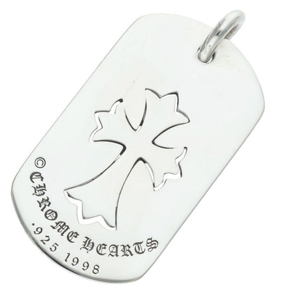 Chrome Hearts D TAG LRG TNY CRS Silver Necklace Size LARGE