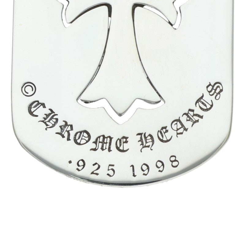 Chrome Hearts D TAG LRG TNY CRS Silver Necklace Size LARGE