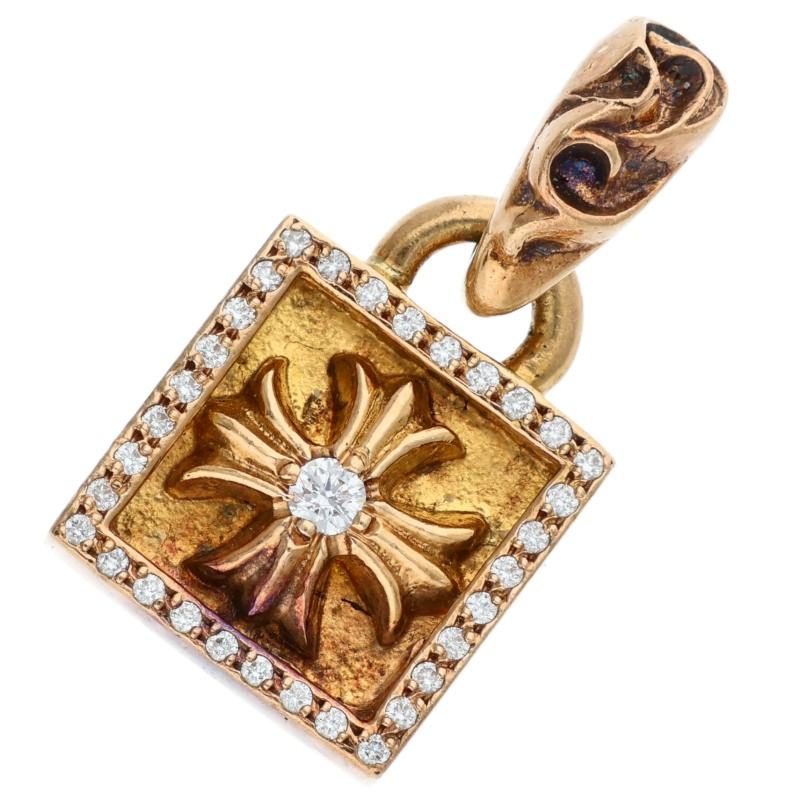 Chrome Hearts 22K Framed CH Plus Diamond Charm Size ONE SIZE