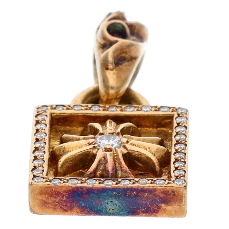Chrome Hearts 22K Framed CH Plus Diamond Charm Size ONE SIZE