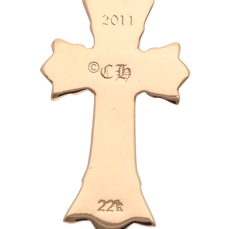 Chrome Hearts 22K DBL CH Cross Diamond Pendant Size ONE SIZE
