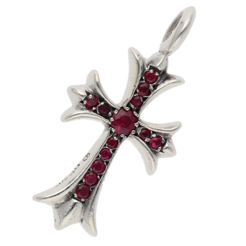 Chrome Hearts Tiny Fat Cross Sapphire Pendant Size ONE SIZE
