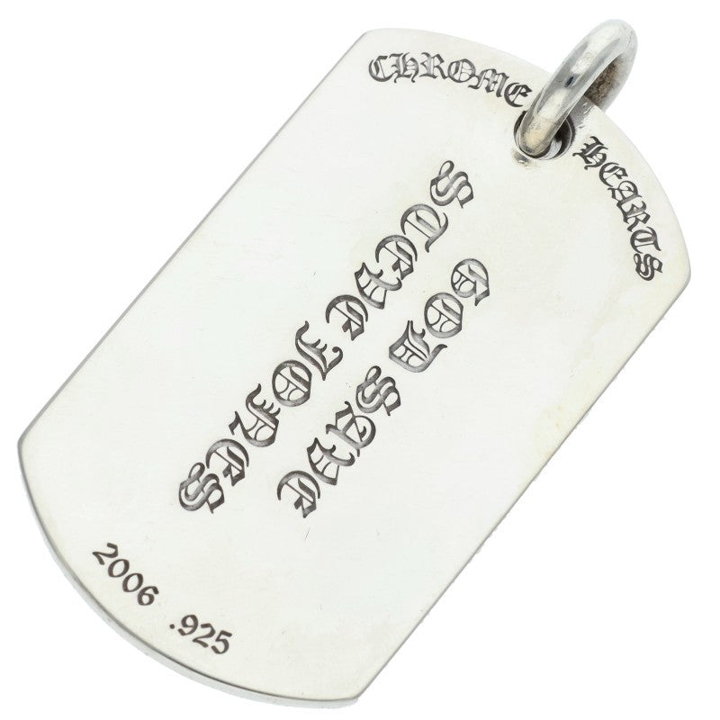 Chrome Hearts D TAG LRG Silver Dog Tag Pendant Size ONE SIZE