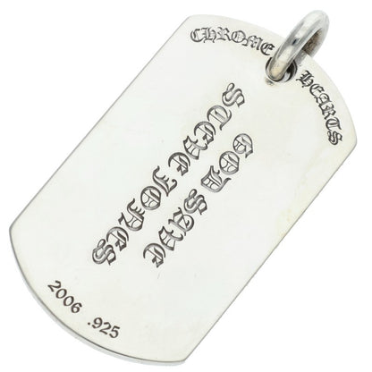 Chrome Hearts D TAG LRG Silver Dog Tag Pendant Size ONE SIZE