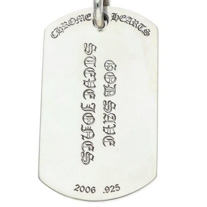 Chrome Hearts D TAG LRG Silver Dog Tag Pendant Size ONE SIZE