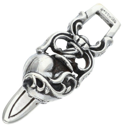 Chrome Hearts Dagger Heart Silver Pendant Size ONE SIZE