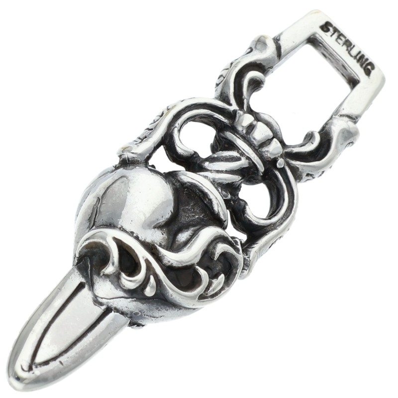 Chrome Hearts Dagger Heart Silver Pendant Size ONE SIZE