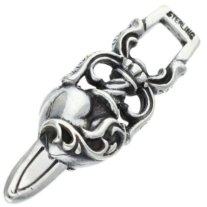Chrome Hearts Dagger Heart Silver Pendant Size ONE SIZE