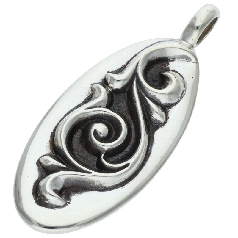 Chrome Hearts Silver Oval Pendant Necklace Top Size ONE SIZE