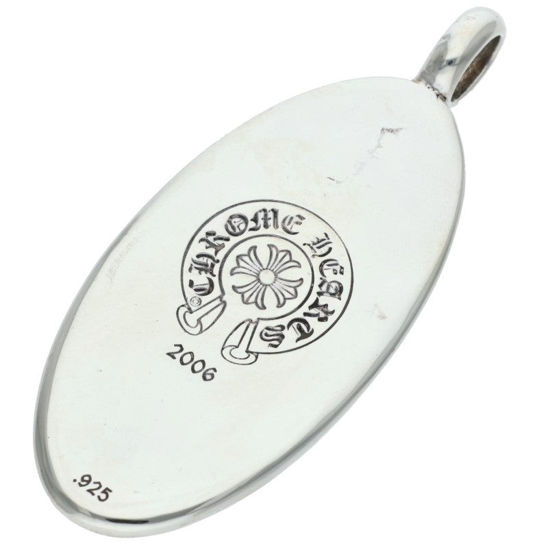 Chrome Hearts Silver Oval Pendant Necklace Top Size ONE SIZE