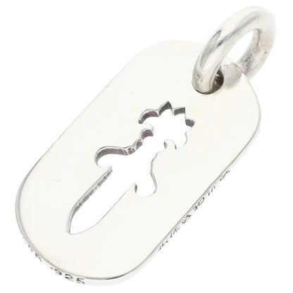 Chrome Hearts D TAG SML CO DAG Silver Dog Tag Necklace Size SMALL