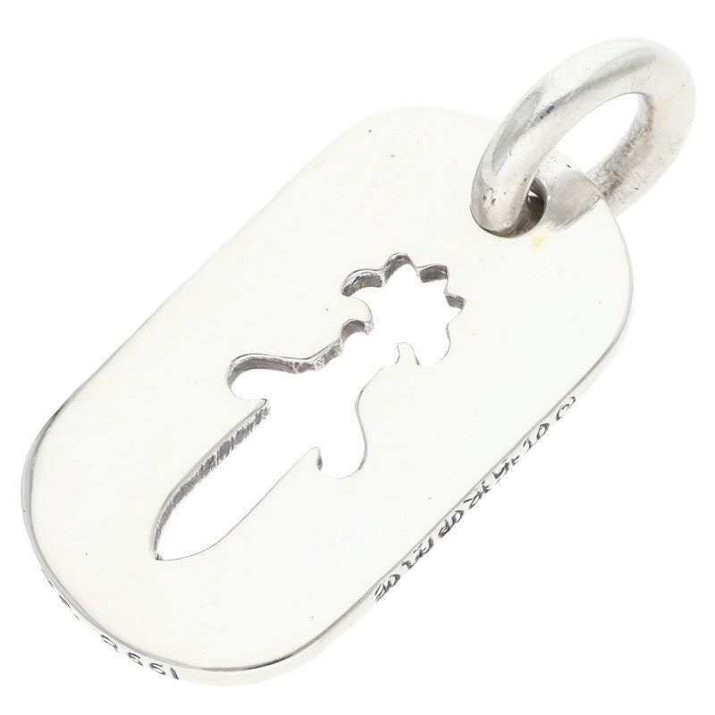 Chrome Hearts D TAG SML CO DAG Silver Dog Tag Necklace Size SMALL