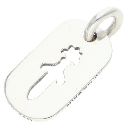 Chrome Hearts D TAG SML CO DAG Silver Dog Tag Necklace Size SMALL