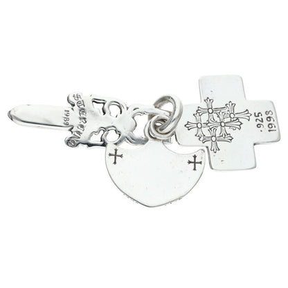 Chrome Hearts Silver 3 Trinkets Pendant Size ONE SIZE