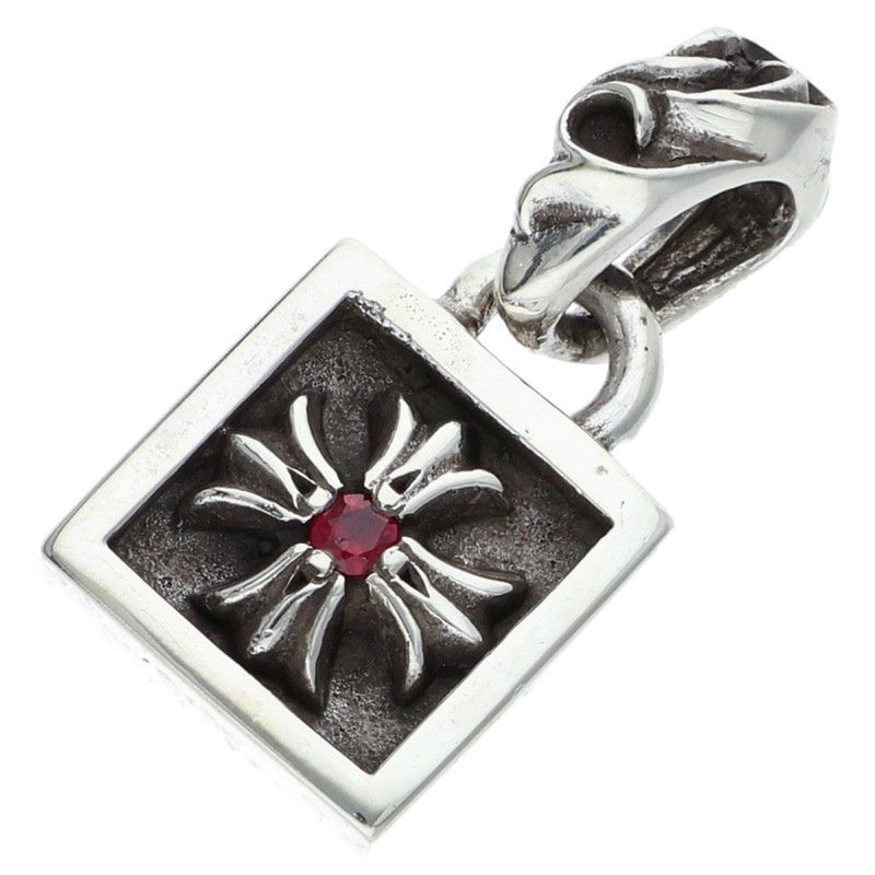 Chrome Hearts 925 Silver Framed Sapphire Charm Size ONE SIZE