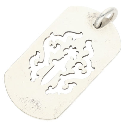 Chrome Hearts Large Dagger Cutout Tag Pendant Size Silver