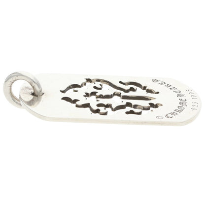 Chrome Hearts Large Dagger Cutout Tag Pendant Size Silver