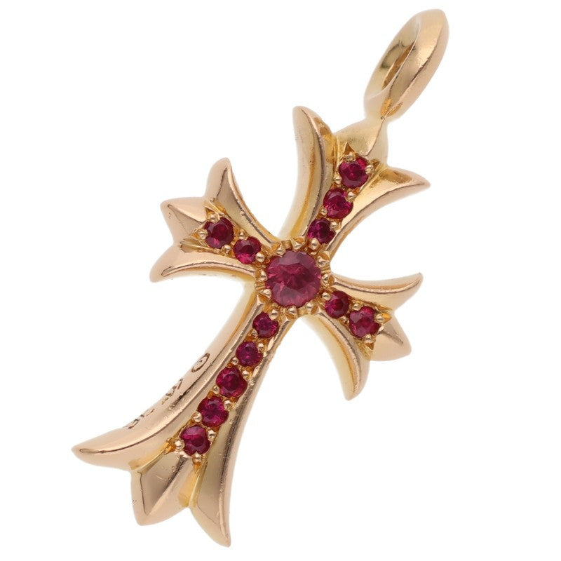 Chrome Hearts 22K Tiny Fat Cross Ruby Pendant Size ONE SIZE