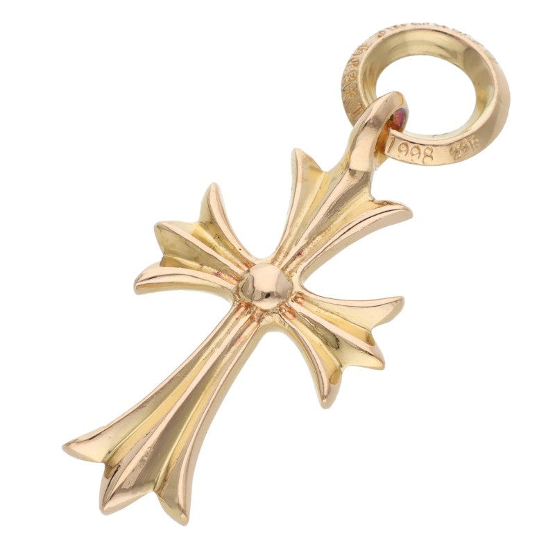 Chrome Hearts 22K Tiny CH Cross Gold Pendant Size ONE SIZE