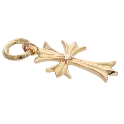 Chrome Hearts 22K Tiny CH Cross Gold Pendant Size ONE SIZE
