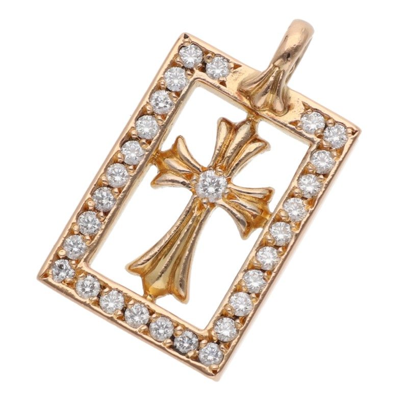 Chrome Hearts 22K Pave Diamond Open Pendant Size ONE SIZE