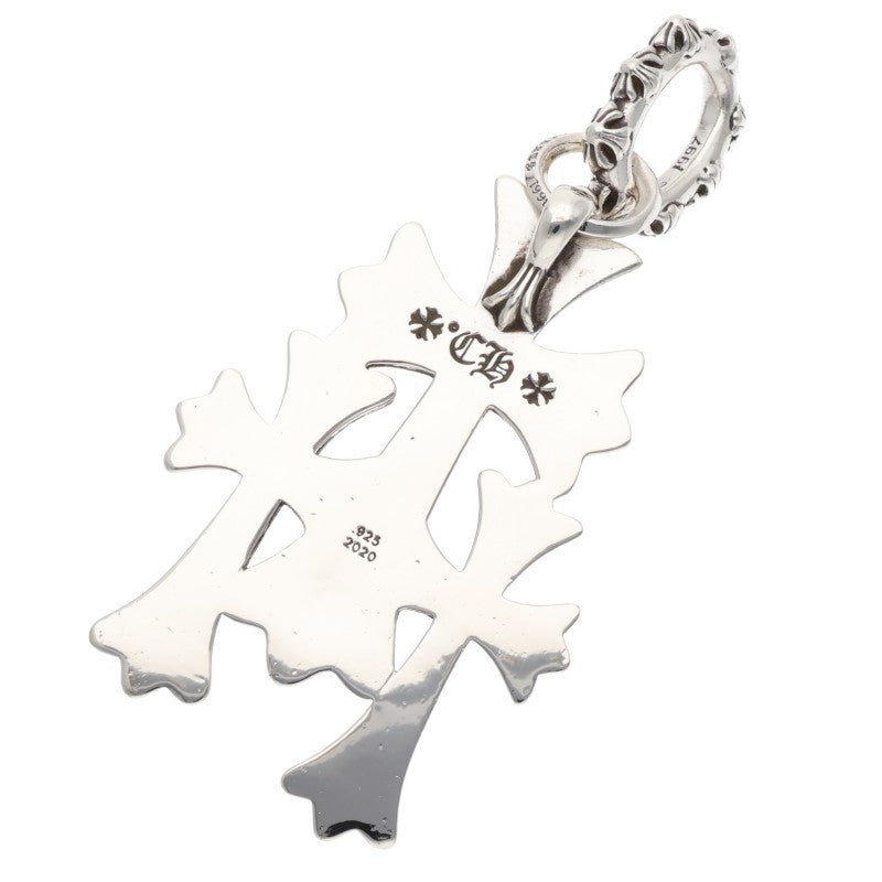 Chrome Hearts Large Triple CH Silver Pendant Size ONE SIZE