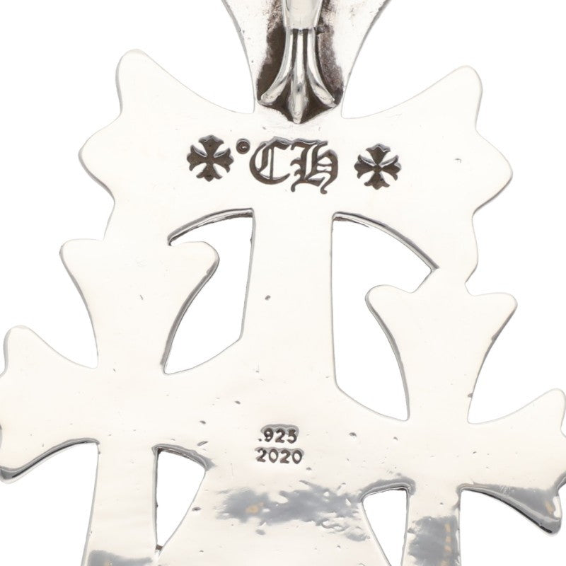 Chrome Hearts Large Triple CH Silver Pendant Size ONE SIZE