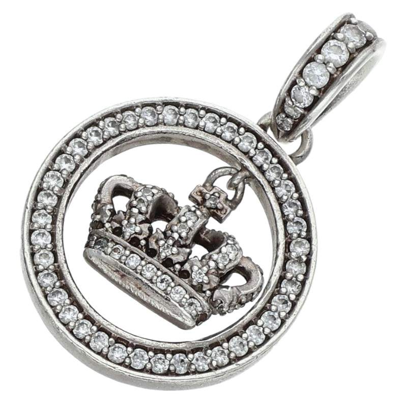 ST.MARTIN PENDANT SPJ177 Crown Necklace Silver/Clear