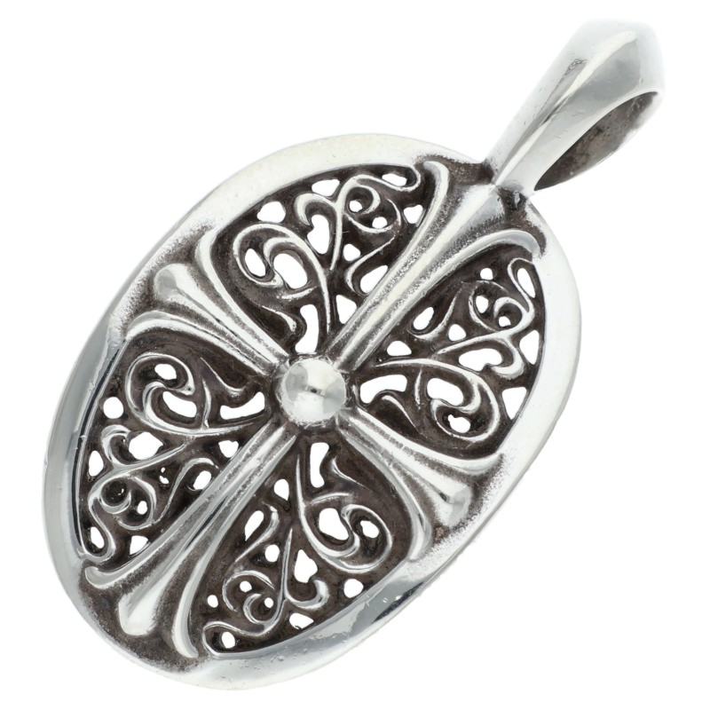 Chrome Hearts 925 Classic Oval Silver Pendant Size ONE SIZE