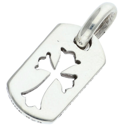 Chrome Hearts 925 Tiny Cutout Cross Tag Silver Size ONE SIZE