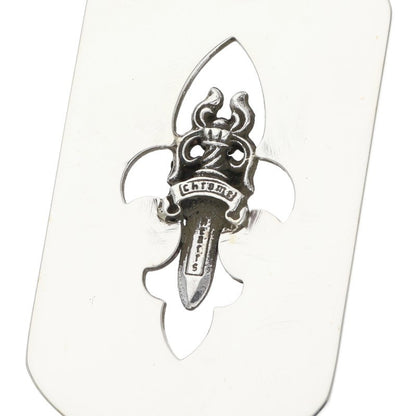 Chrome Hearts 925 Large Fleur Tag Silver Necklace Size ONE SIZE