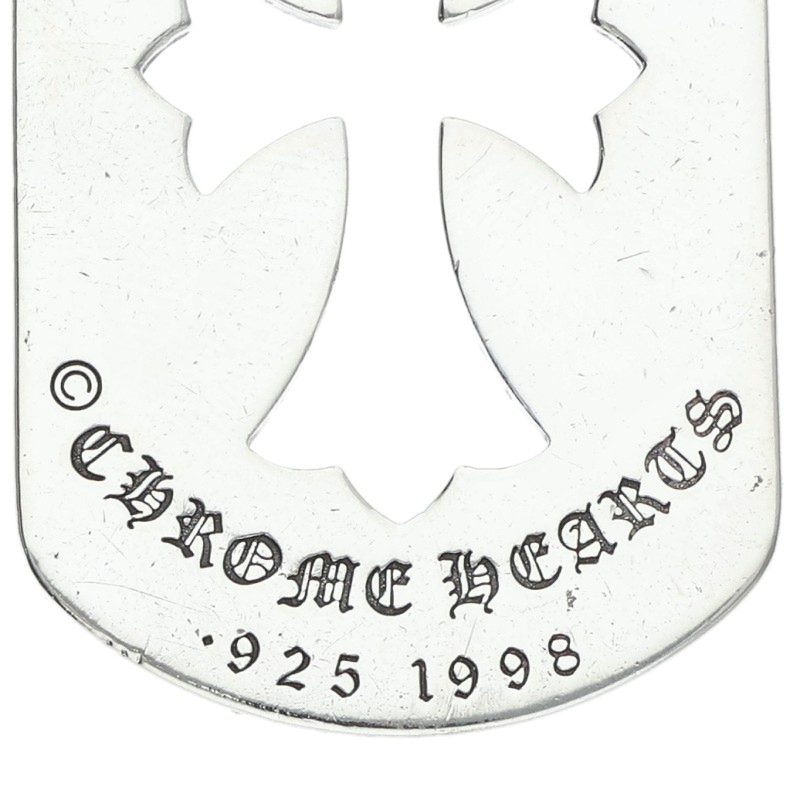 Chrome Hearts Cutout Cross Large Tag Pendant Size ONE SIZE