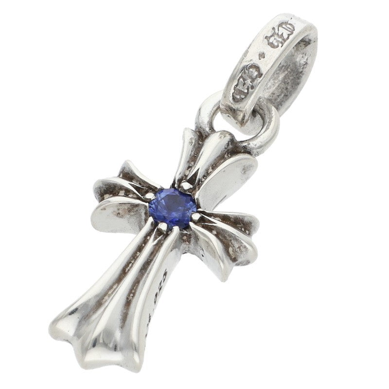 Chrome Hearts Baby Fat 1 Sapphire Silver 925 Necklace Size ONE SIZE