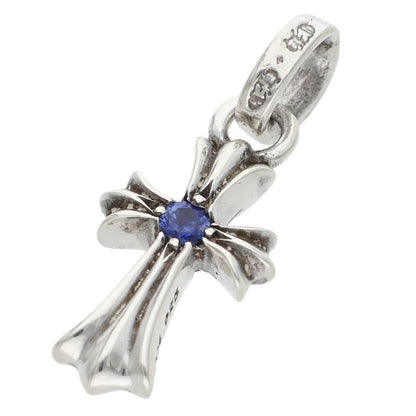 Chrome Hearts Baby Fat 1 Sapphire Silver 925 Necklace Size ONE SIZE