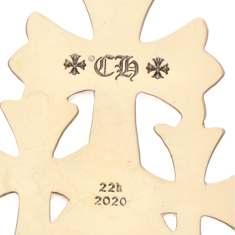 Chrome Hearts 22K 3 CH Cross Diamond Pendant Size ONE SIZE