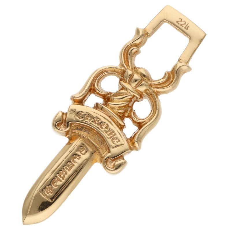 Chrome Hearts 22K #10 Dagger Yellow Gold Necklace Size ONE SIZE