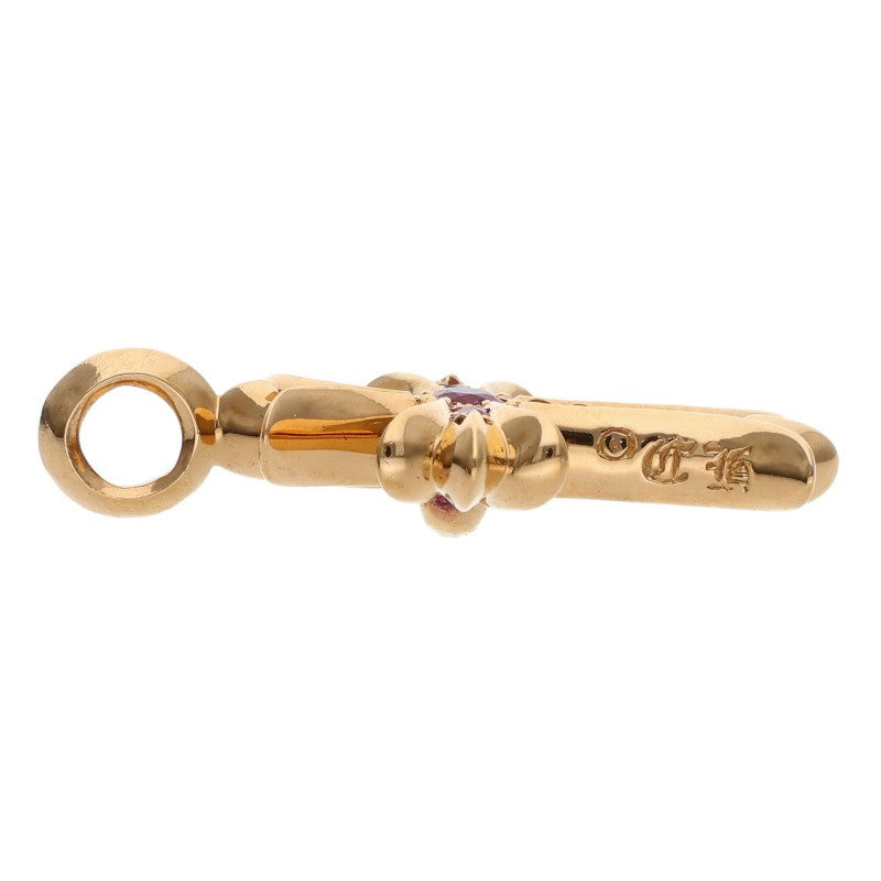 Chrome Hearts 22K Tiny Fat Cross Ruby Pendant Size ONE SIZE