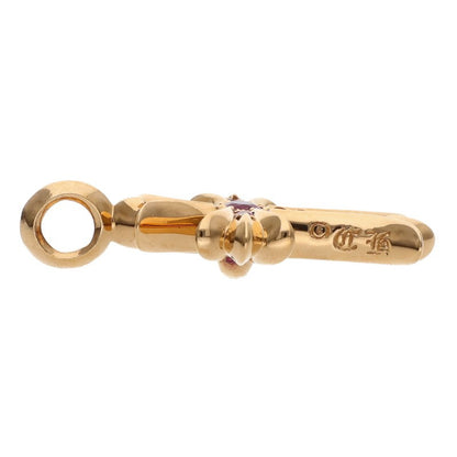 Chrome Hearts 22K Tiny Fat Cross Ruby Pendant Size ONE SIZE