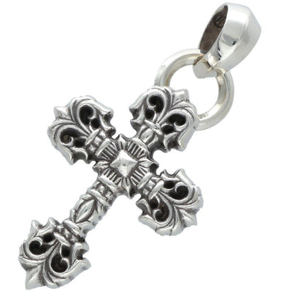Chrome Hearts 925 Silver Filigree Cross XS Pendant w/ Bale