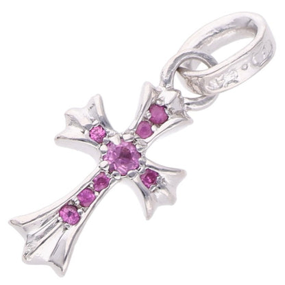 Chrome Hearts 18K WG Babyfat Pave Pink Sapphire Charm