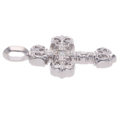 Chrome Hearts 18K Tiny Filigree Pave Diamond Gold Pendant