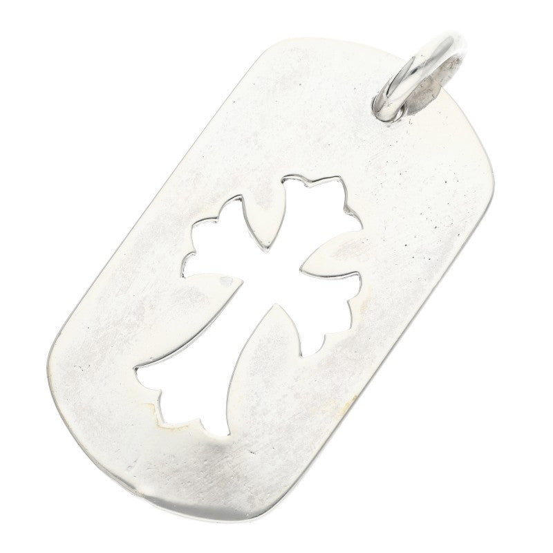 Chrome Hearts D TAG LRG CO CRS Silver Dog Tag Necklace Size ONE SIZE